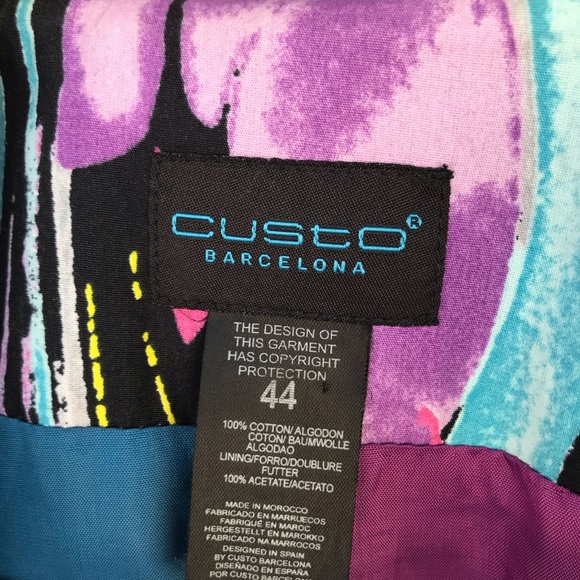 CUSTO Barcelona,  butterfly wing print trench coat, size 44 equals 12 - Picture 2 of 16